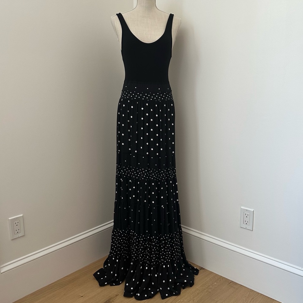 NWT Anthropologie Black and White "Colima" Maxi Dress -Small